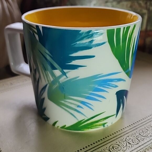 Starbucks Hawaii Palm Fronds Coffee Mug With Sunny Yellow Interior - Picture 6 of 9